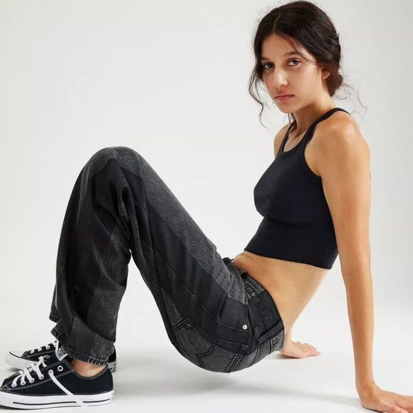 Levi’s® Jean BLACK TUXEDO STRIPE Urban Outfitters Wash Black 32" x 32" NWOT - Picture 5 of 10